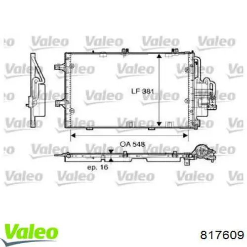 Радиатор кондиционера 817609 VALEO