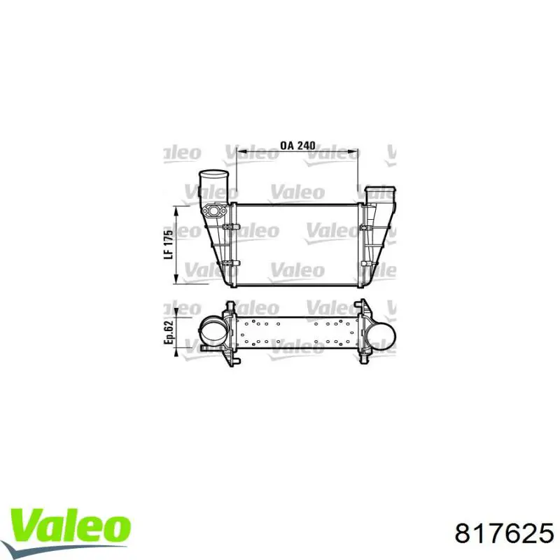 817625 VALEO Охладитель наддувочного воздуха