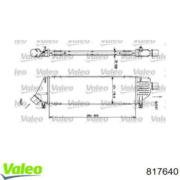 Интеркулер 817640 VALEO