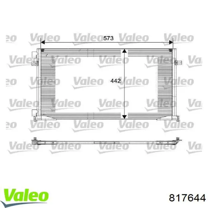 817644 VALEO радиатор кондиционера