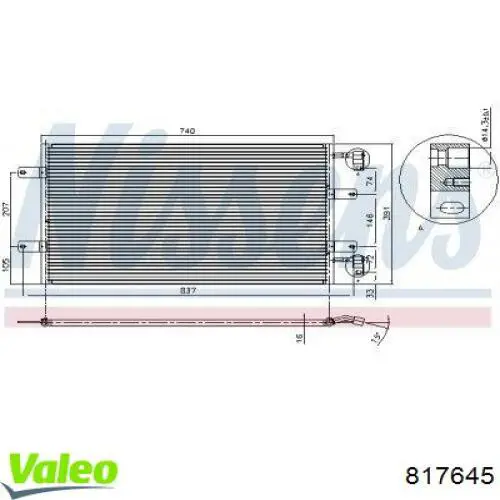 Конденсатор кондиционера VALEO 817645 цена, от 96.67 USD