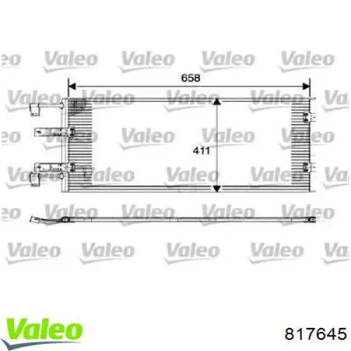 Купить 817645 VALEO Радиатор системы охлаждения кондиционера