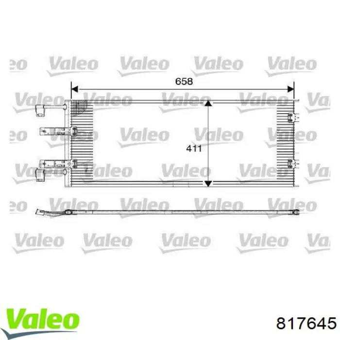Радиатор кондиционера VALEO 817645