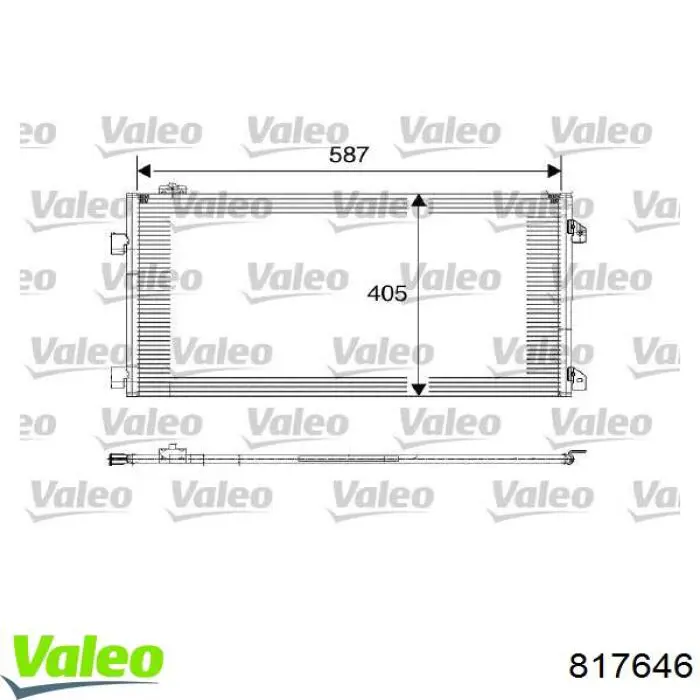 817646 VALEO радиатор кондиционера