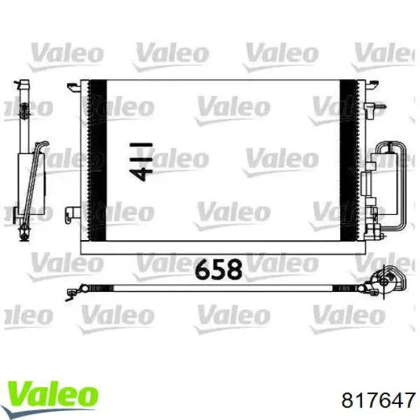Радиатор кондиционера VALEO 817647