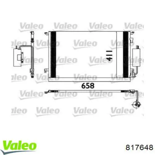 Радиатор кондиционера 817648 VALEO