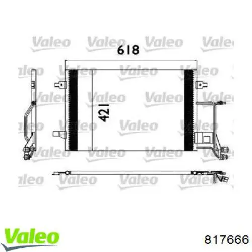 Радиатор кондиционера 817666 VALEO