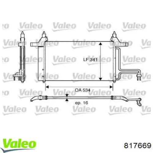 Радиатор кондиционера 817669 VALEO