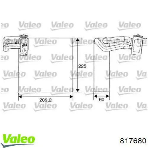 Испаритель кондиционера 817680 VALEO