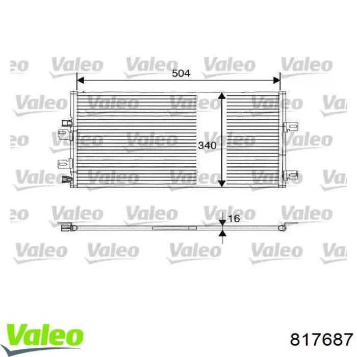 817687 VALEO радиатор кондиционера