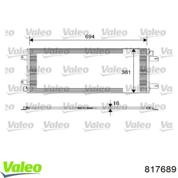 Радиатор кондиционера VALEO 817689