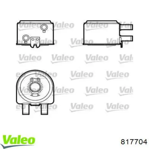 817704 VALEO радиатор масляный (холодильник, под фильтром)
