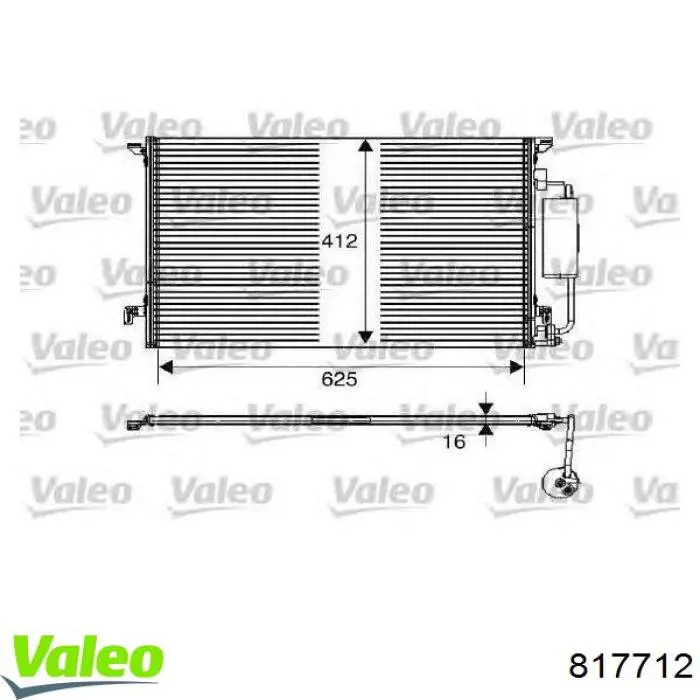 Радиатор кондиционера VALEO 817712