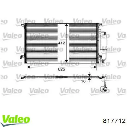 Condensador aire acondicionado 817712 VALEO