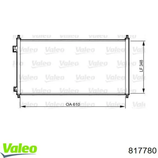 Радиатор кондиционера 817780 VALEO