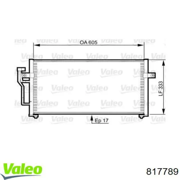 Радиатор кондиционера 817789 VALEO