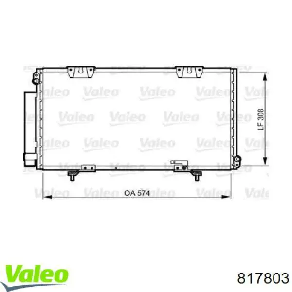 Радиатор кондиционера 817803 VALEO