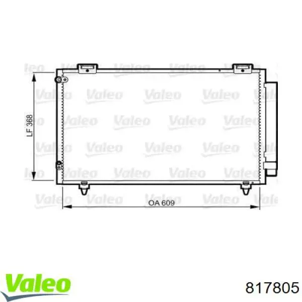 Радиатор кондиционера 817805 VALEO