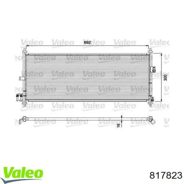 817823 VALEO радиатор кондиционера