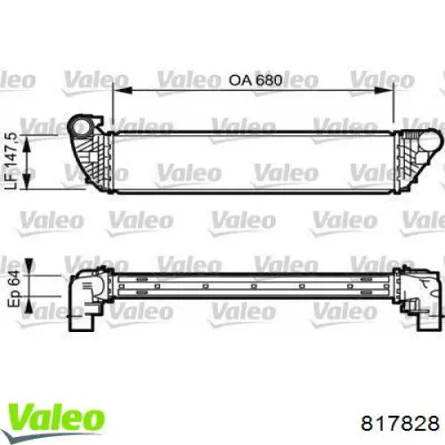 Купить 817828 VALEO Интеркулер