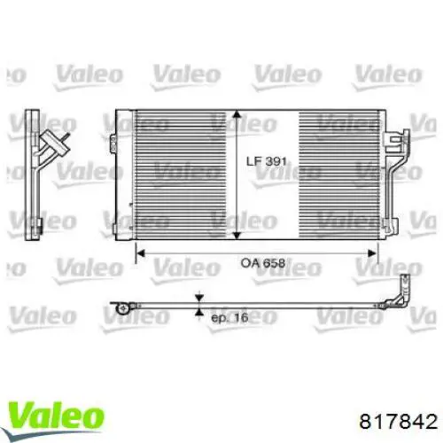 Конденсатор кондиционера VALEO 817842 цена, от 100.22 USD