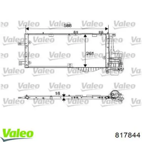 Радиатор кондиционера 817844 VALEO