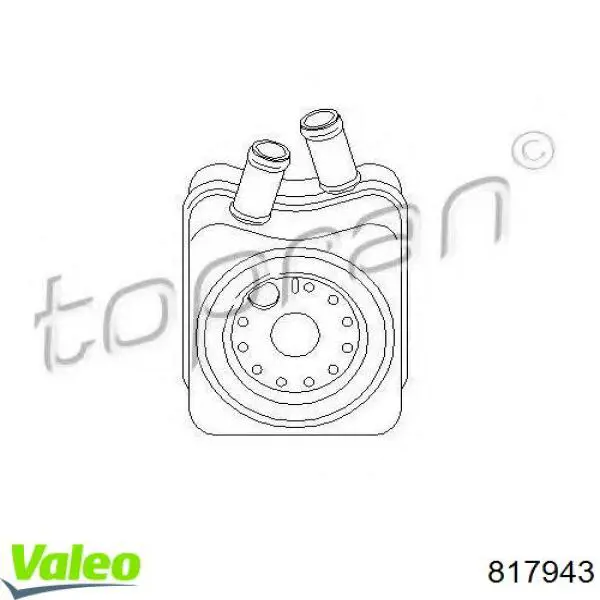 Radiador de aceite, bajo de filtro 817943 VALEO