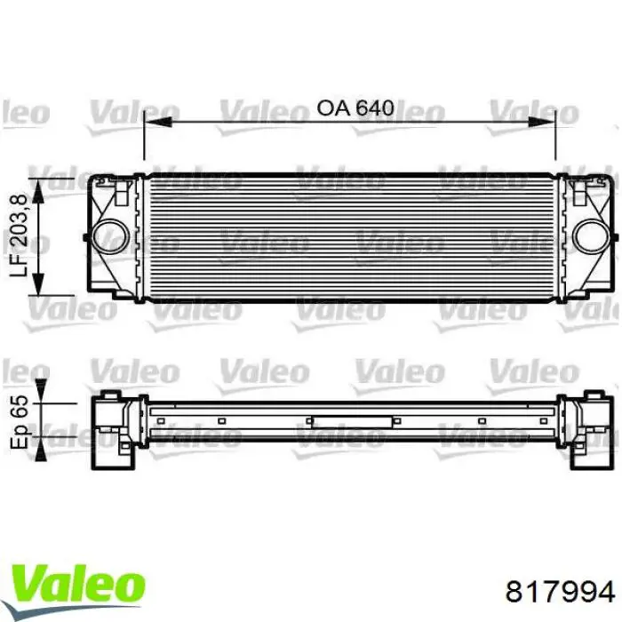 Радиатор интеркуллера VALEO 817994