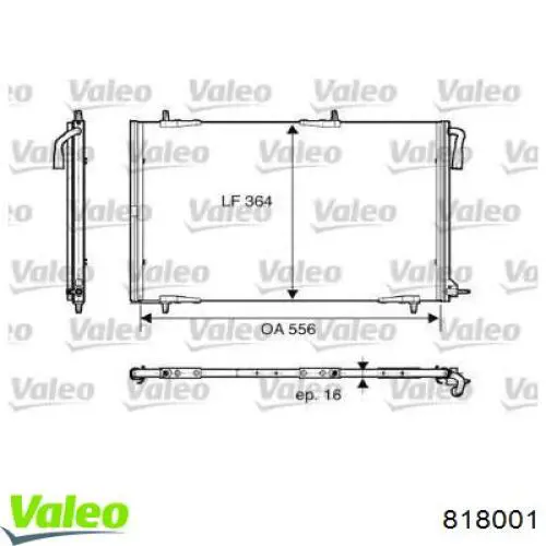 Радиатор кондиционера 818001 VALEO