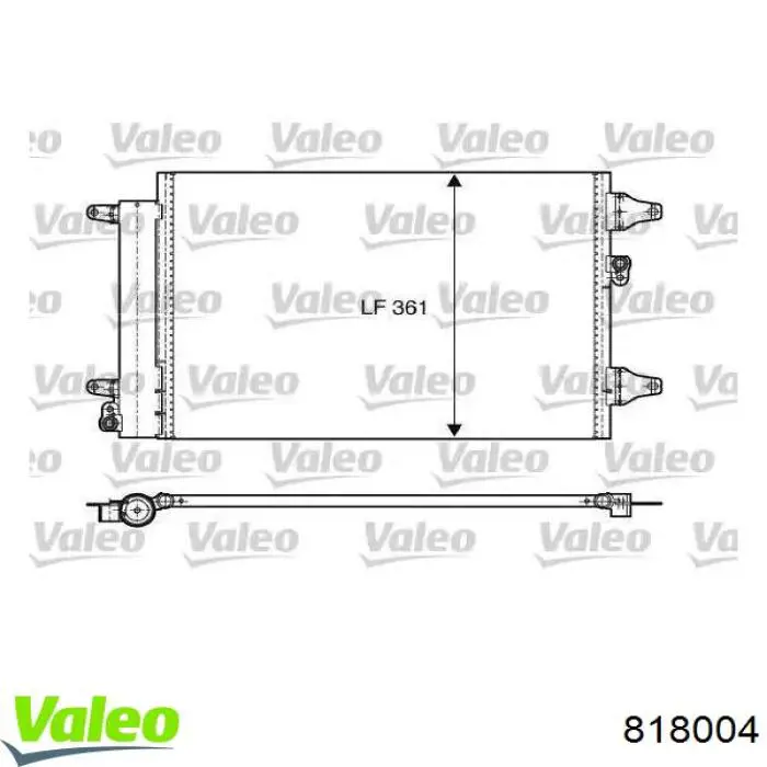 Радиатор кондиционера 818004 VALEO