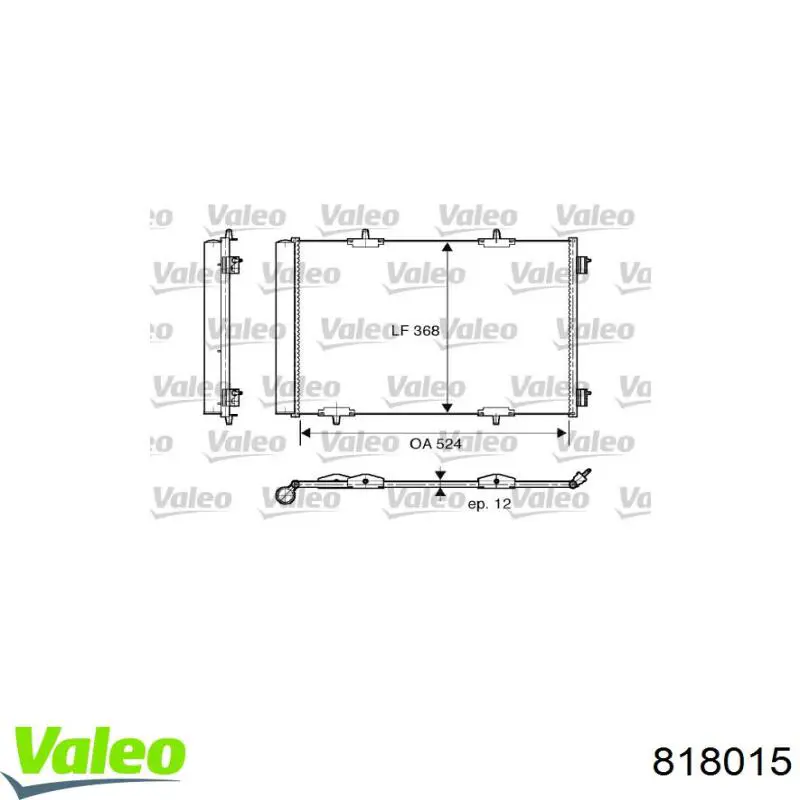 818015 VALEO Конденсатор