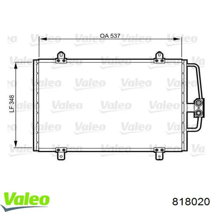818020 VALEO Конденсатор