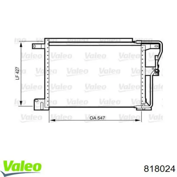 Радиатор кондиционера 818024 VALEO