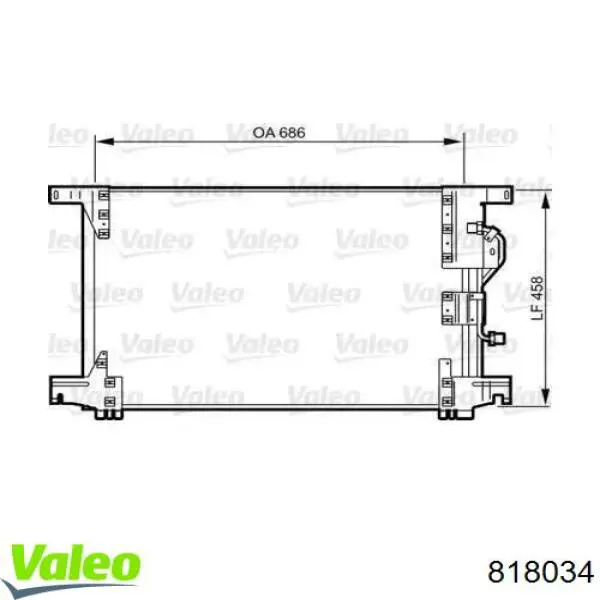 Радиатор кондиционера 818034 VALEO