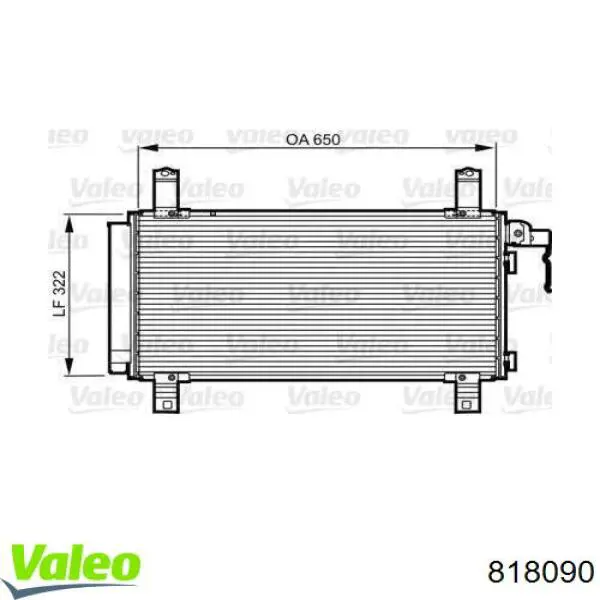 Радиатор кондиционера 818090 VALEO