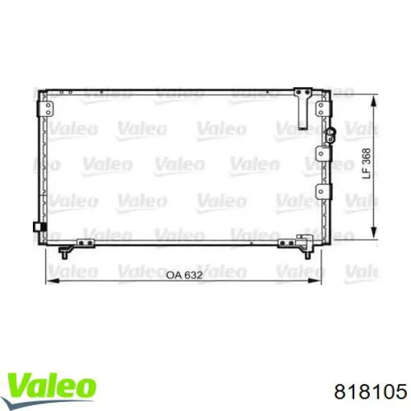 Радиатор кондиционера 818105 VALEO