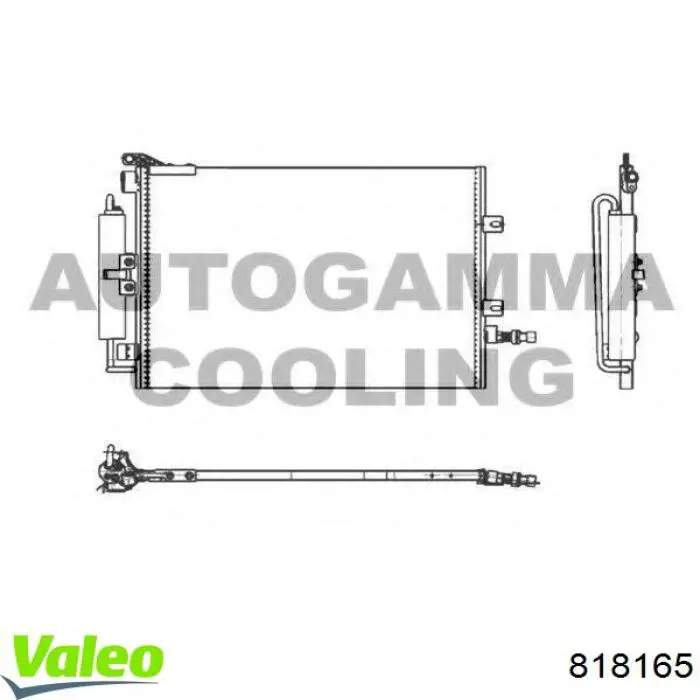 Радиатор кондиционера 818165 VALEO