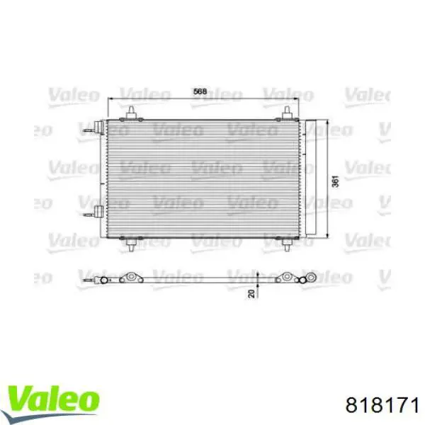 Конденсатор кондиционера VALEO 818171 цена, от 79.66 USD