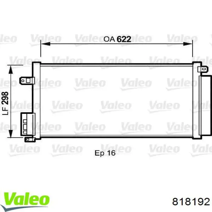 Радиатор кондиционера 818192 VALEO