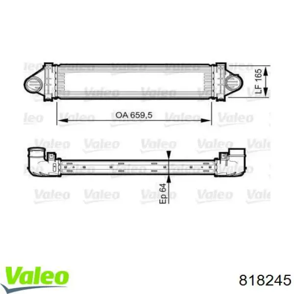 Интеркулер 818245 VALEO