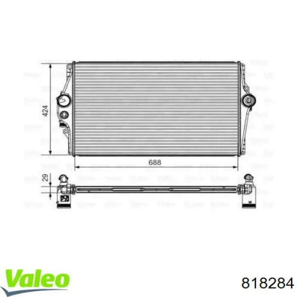 818284 VALEO radiador de intercooler