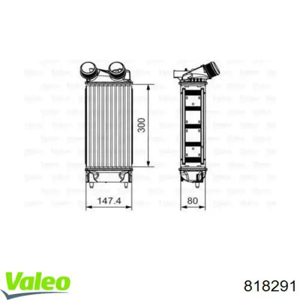 818291 VALEO radiador de intercooler