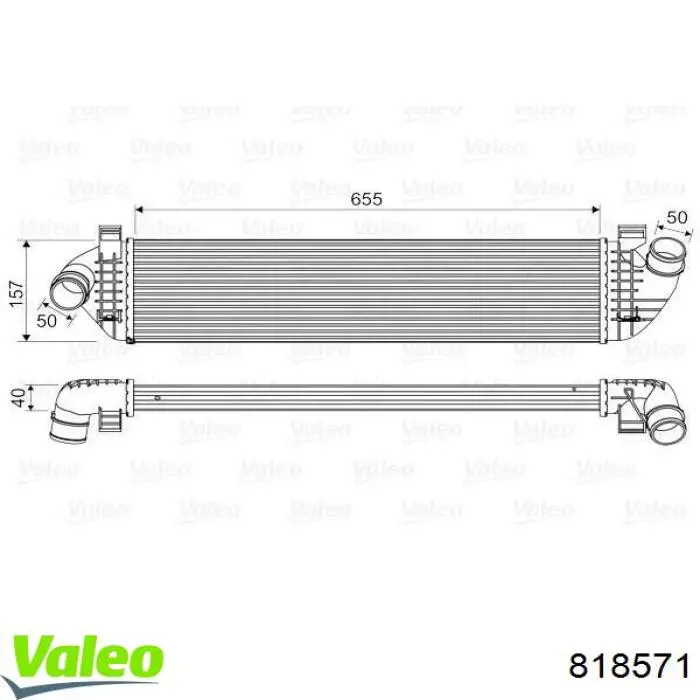 Купить 818571 VALEO Интеркулер