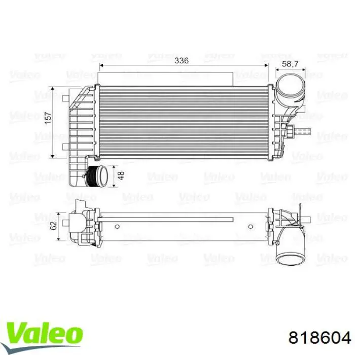 818604 VALEO radiador de intercooler