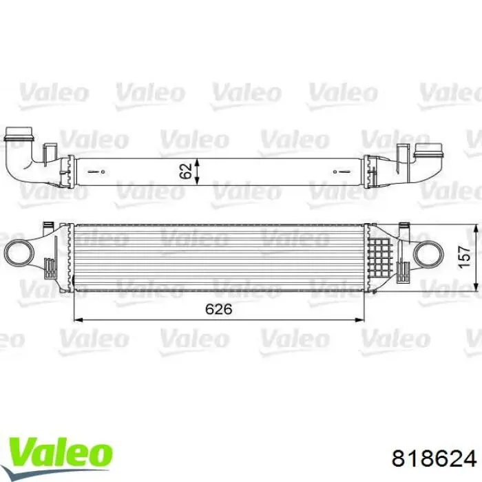 818624 VALEO radiador de intercooler