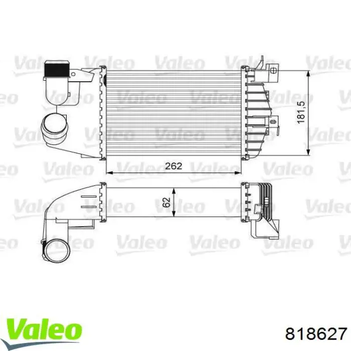 818627 VALEO Охладитель наддувочного воздуха
