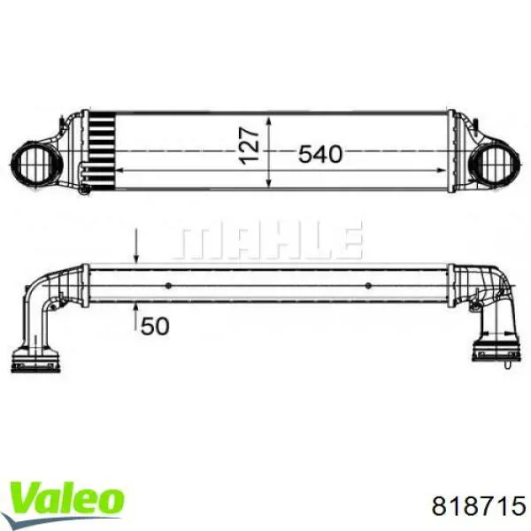 Купить 818715 VALEO Интеркулер