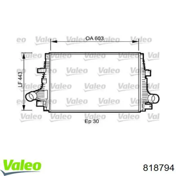 Интеркулер 818794 VALEO