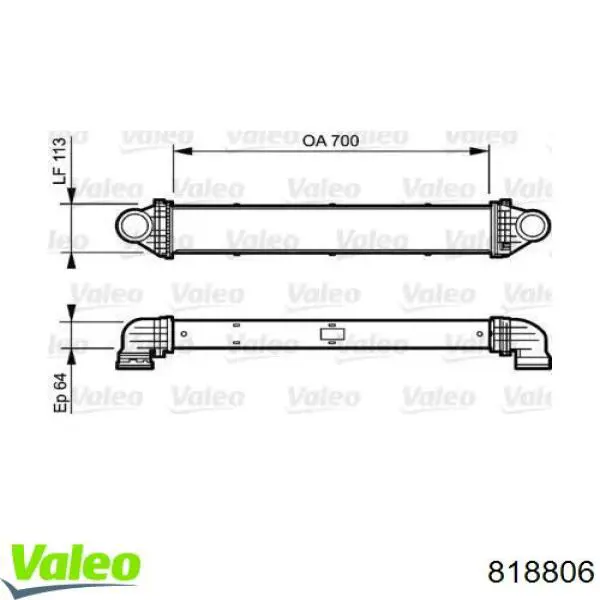 Интеркулер 818806 VALEO