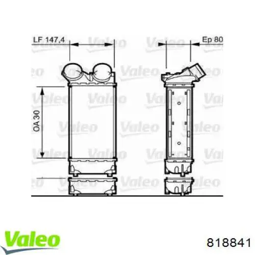 Интеркулер 818841 VALEO